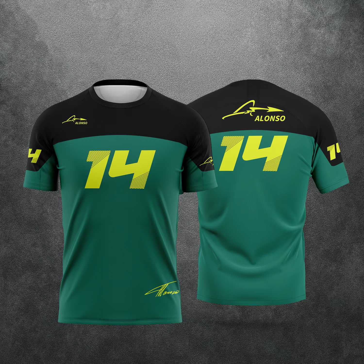 Nouvelle voiture de course 2026 # T-shirt pour fan de Fernando Alonso, 14Driver, décontracté d'été à