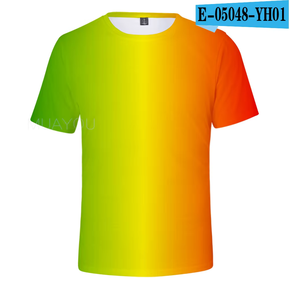 Néon T-Shirt hommes/femmes été vert T-Shirt garçon/fille dessus de couleur unie arc-en-ciel Streetwe