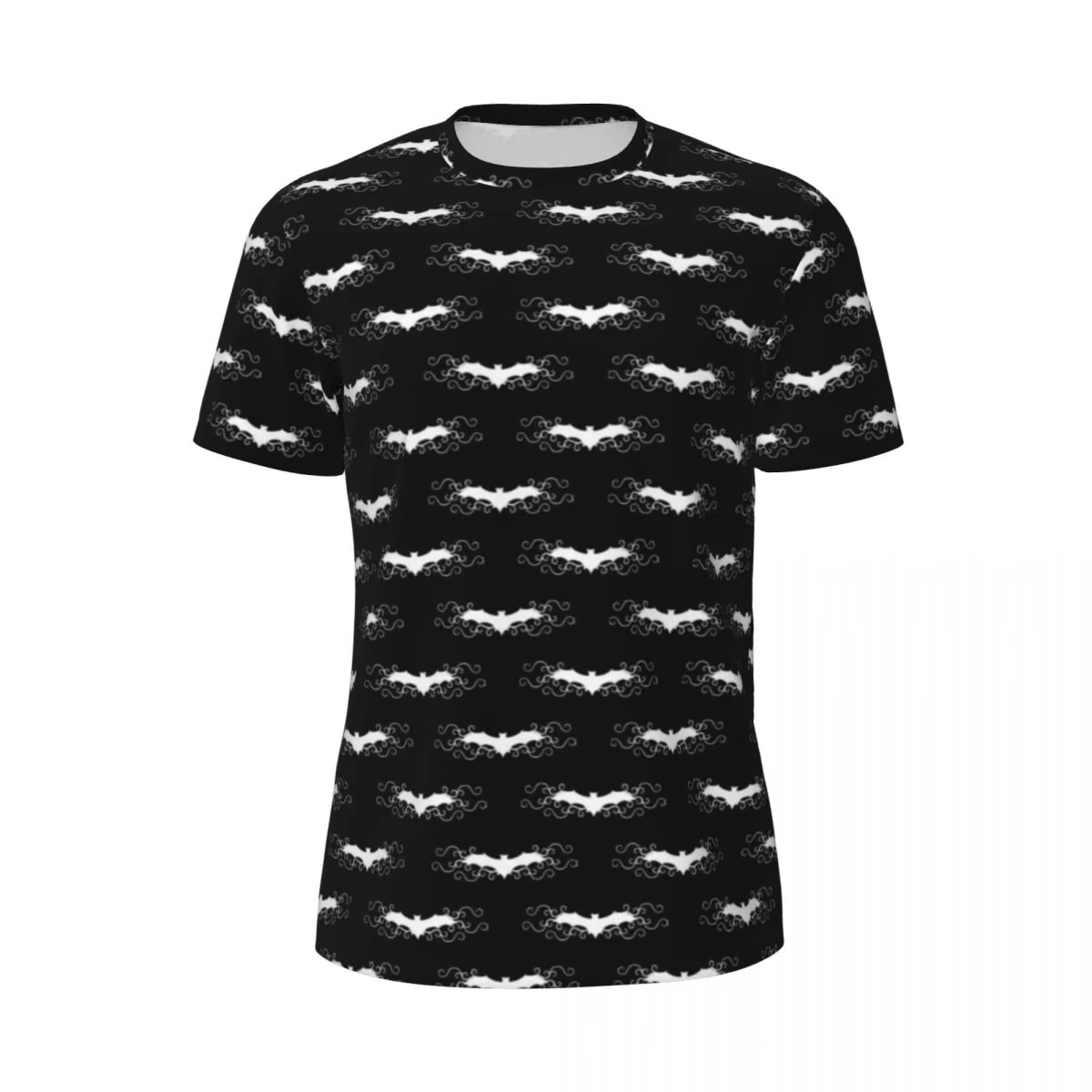 T-shirt de course pour homme, humoristique et mignon, chauve-souris, Hippie, tourbillons blancs, imp