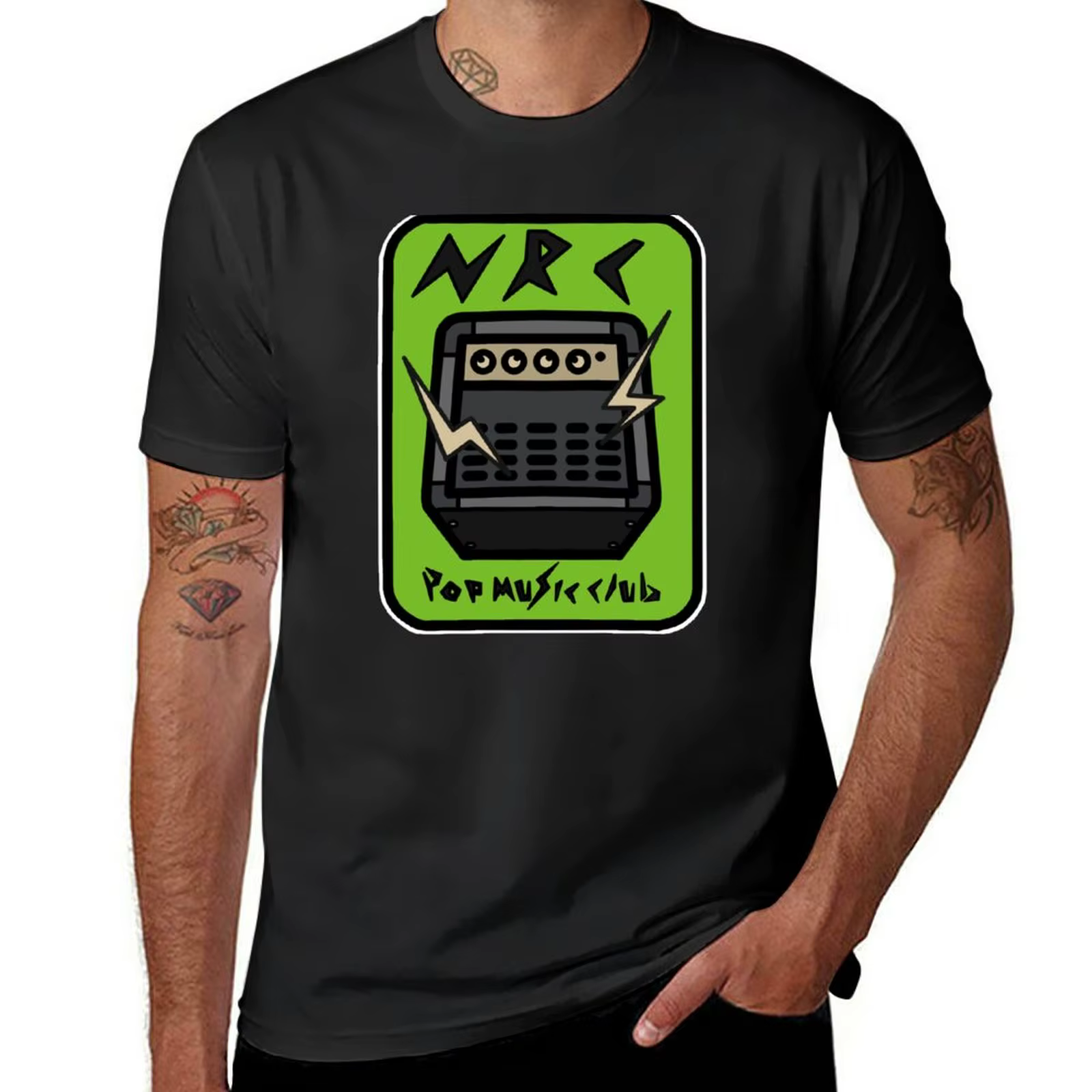 T-Shirt Vintage Surdimensionné pour Homme, Nouvelle Édition, CAN ia Vanrouge, Club de Musique Pop, C