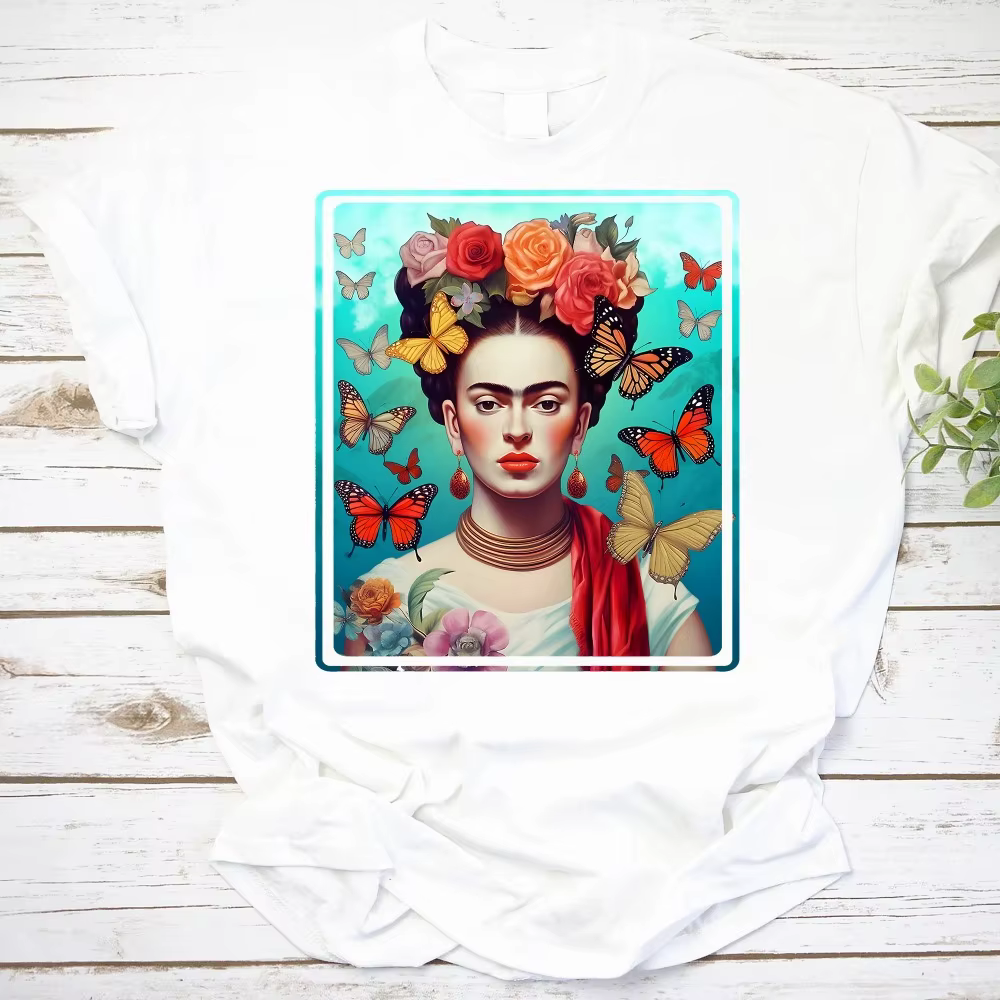 T-shirt classique vintage féministe Frida Kahlo, haut de style mexicain, t-shirt sur le thème de Fri