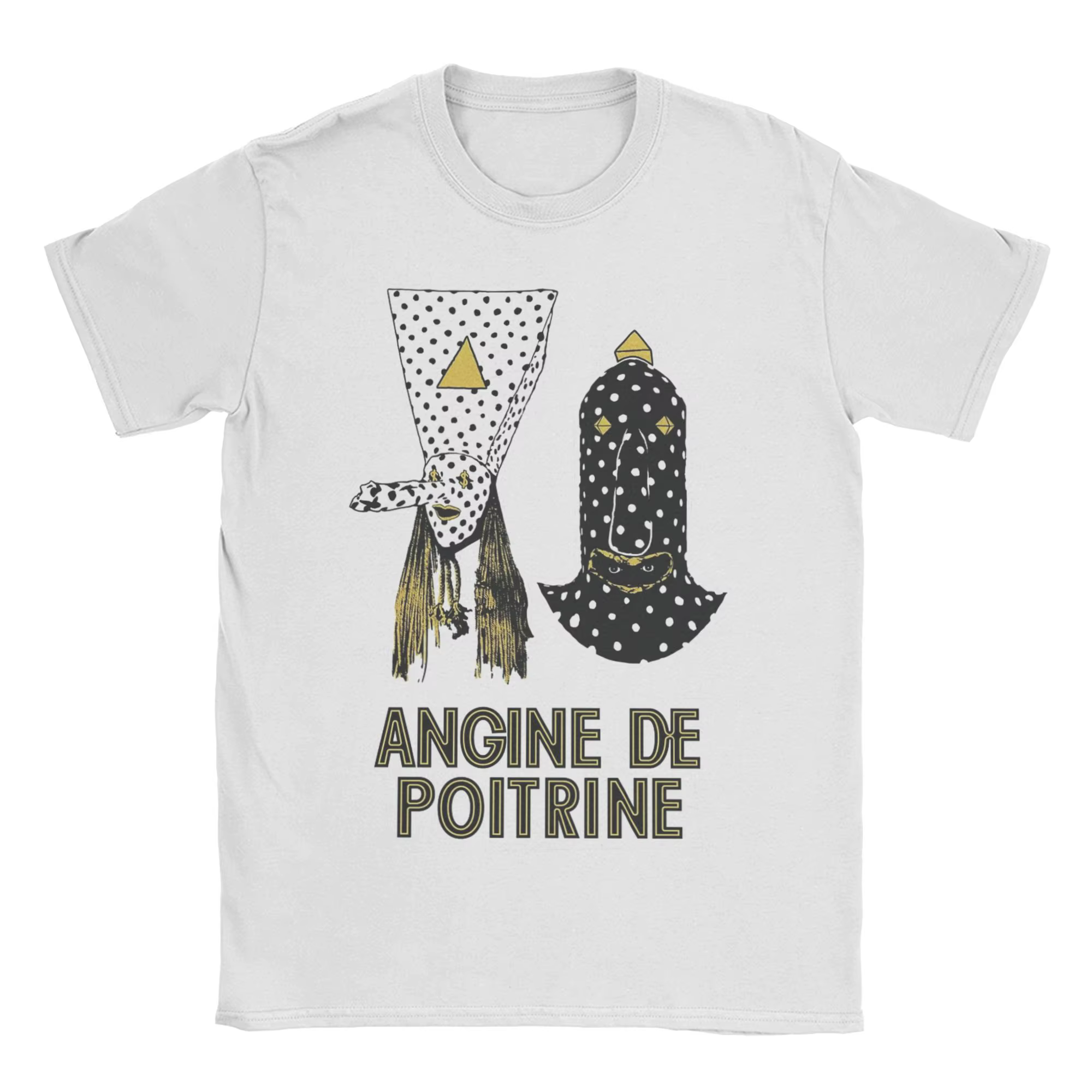 T-shirt Angine De Poitrine Rock Band pour hommes et femmes, T-shirt en pur coton, vêtements à la mod