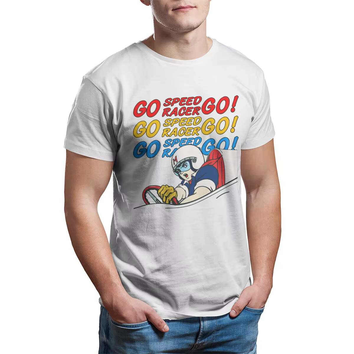 GO SPEED-T-Shirt pour Homme, Édition Limitée, Cadeau Parfait, Love Speed Racer, Dessin Animé des Ann