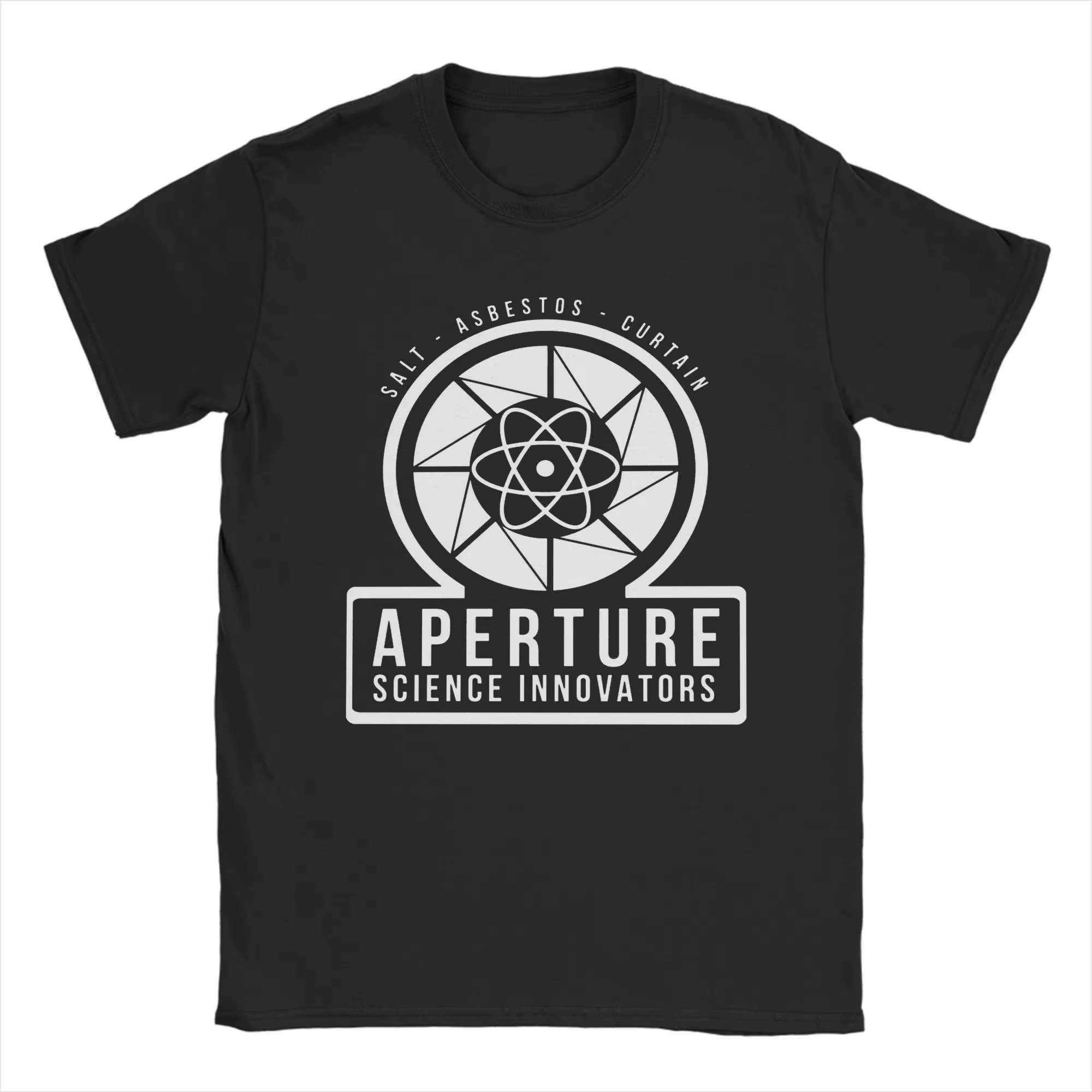 T-shirt à manches courtes et col rond pour hommes, avec impression de laboratoires scientifiques Por