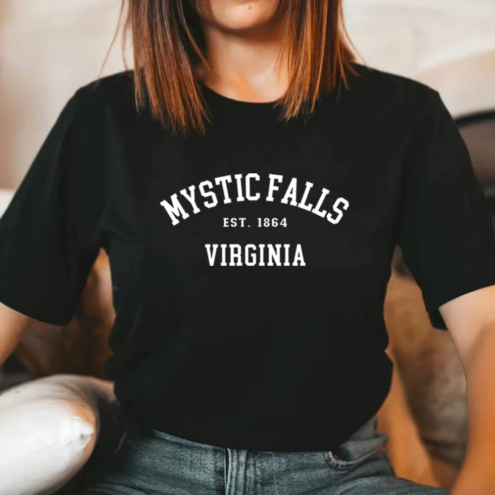 2025 mystique chutes Virginia Est.1864 T-Shirt Salvatore T-Shirt femmes graphique t-shirts à manches