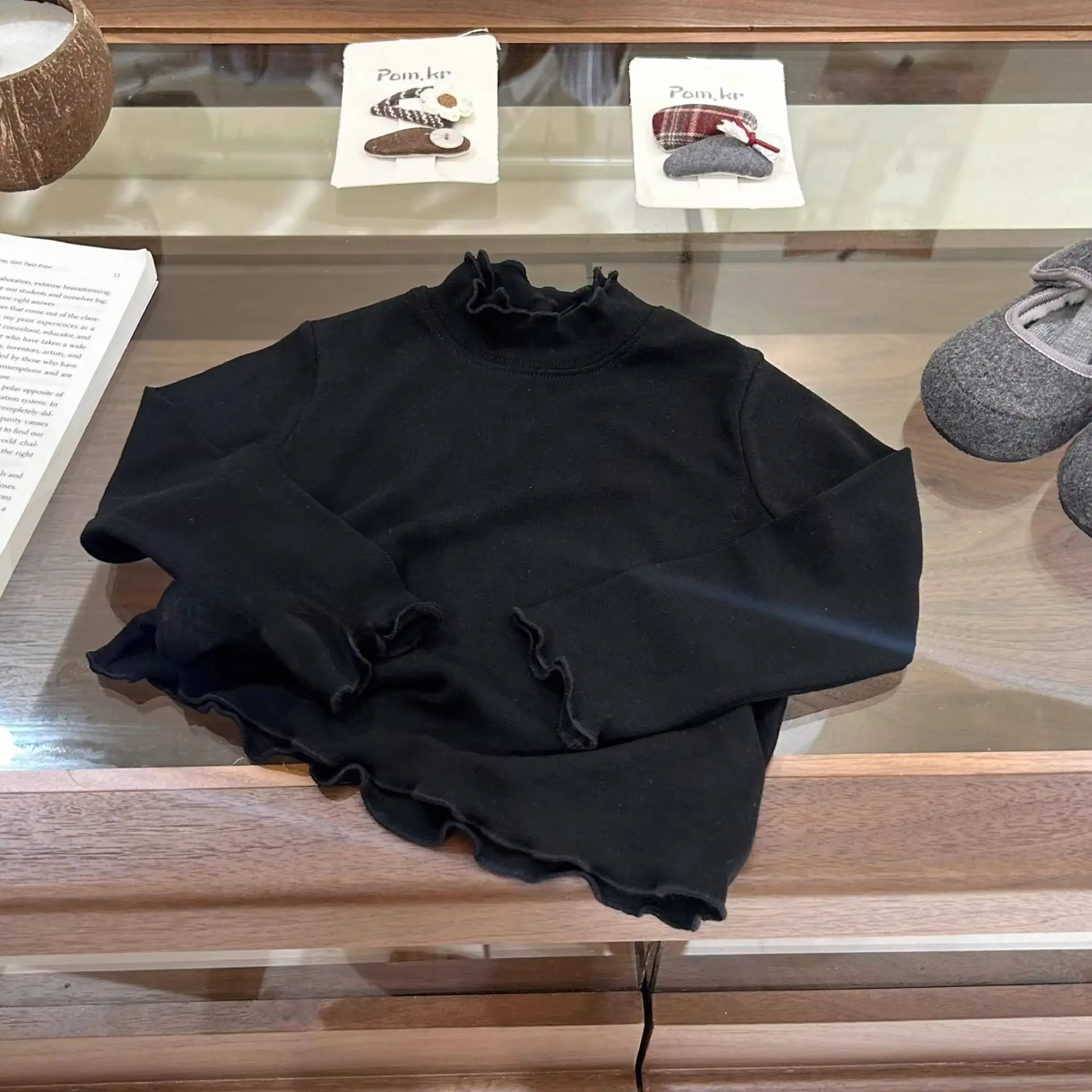T-shirt à manches longues pour filles, haut basique en coton doux pour l'automne, chemise superposée