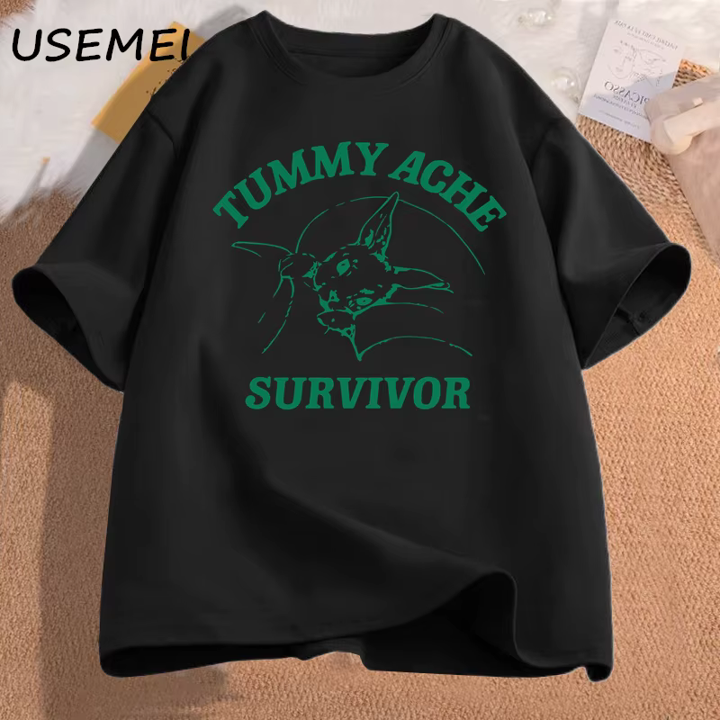 Ventre douleur survivant t-shirt hommes femmes drôle ventre douleur t-shirt coton T-shirts homme vêt