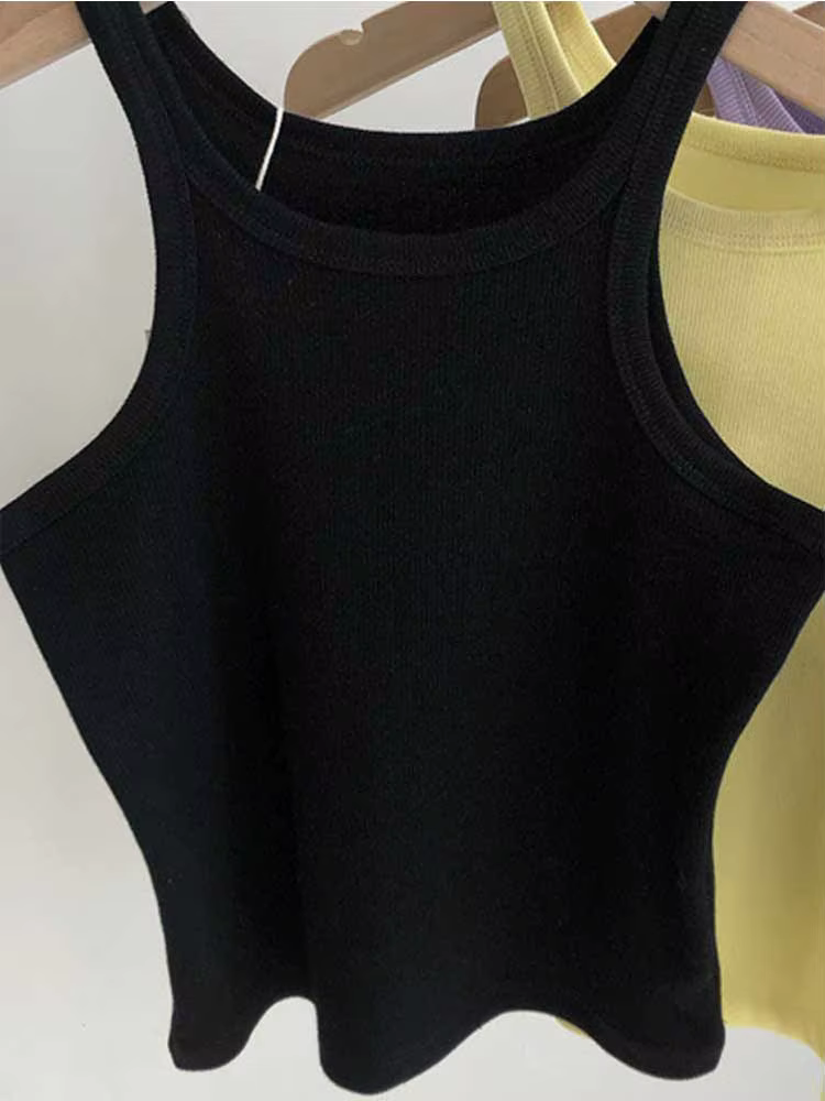 Précieux haut court et sexy pour femmes, caraco d'été, noir et blanc, vêtements de sport, 2024
