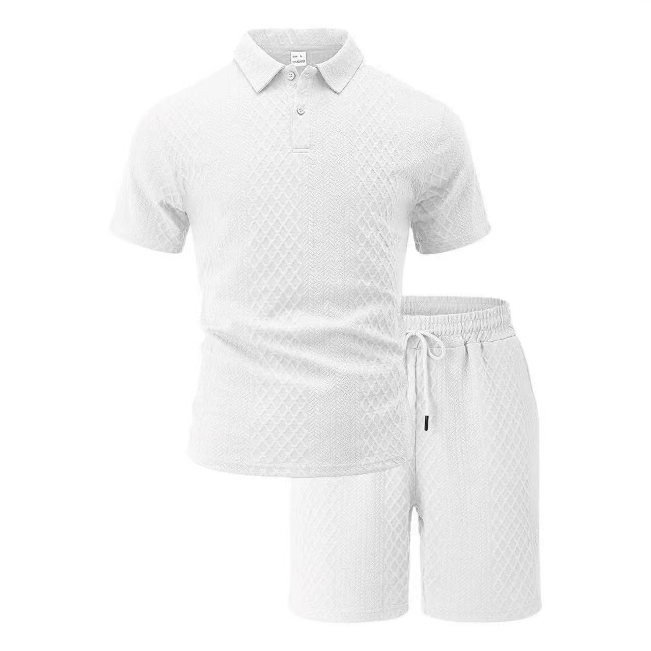 Nouvelle collection été 2025 : Ensemble décontracté pour homme – Polo à revers, chemise à manches co