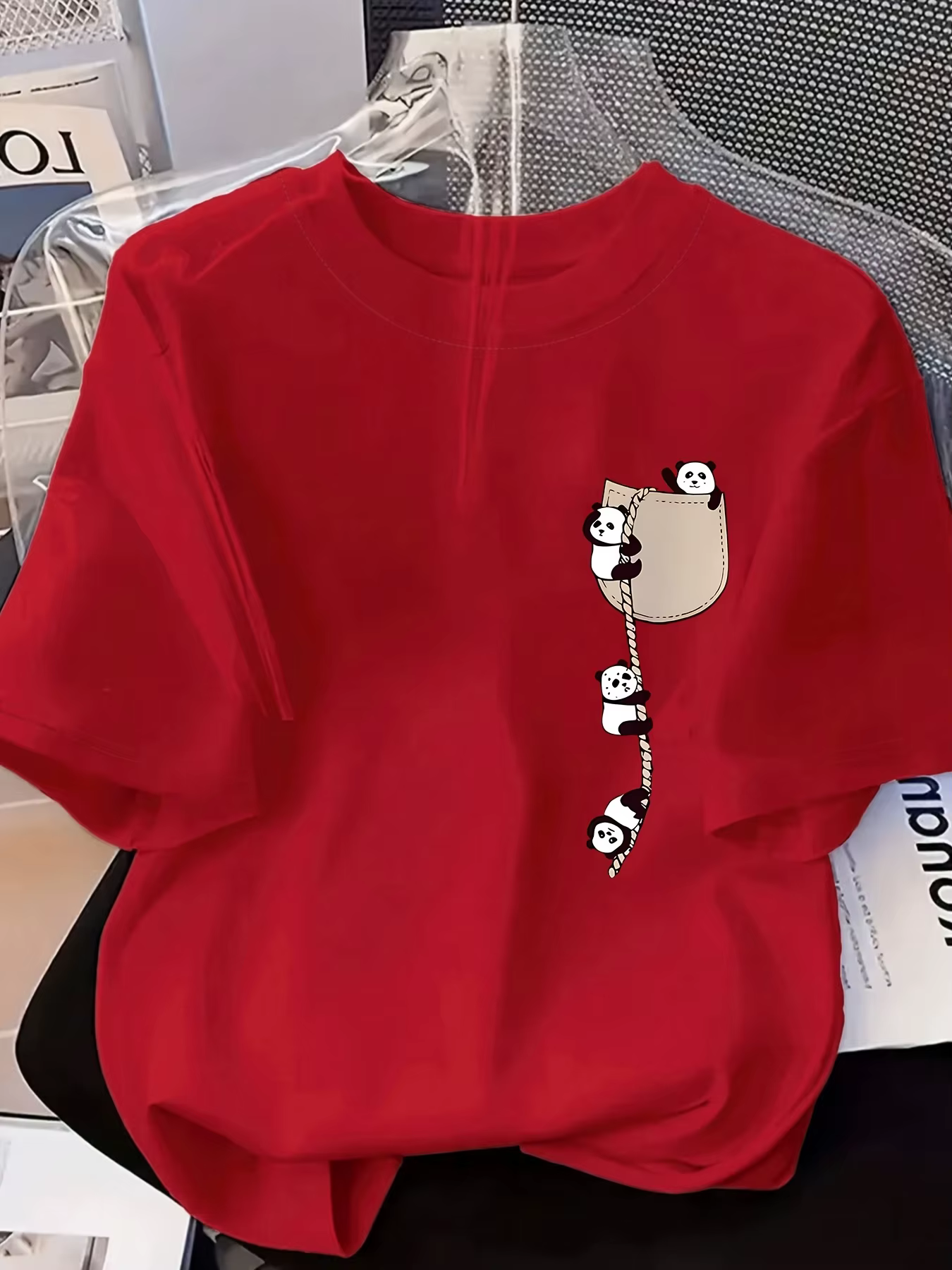 Nouvelle Collection 2026 - T-shirt Décontracté d'Été à Manches Courtes pour Femme, Col Rond, Imprimé