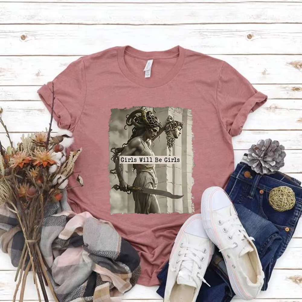 Les filles seront filles T-shirt chemise féministe femmes Empowerment T-shirt Vintage à manches cour