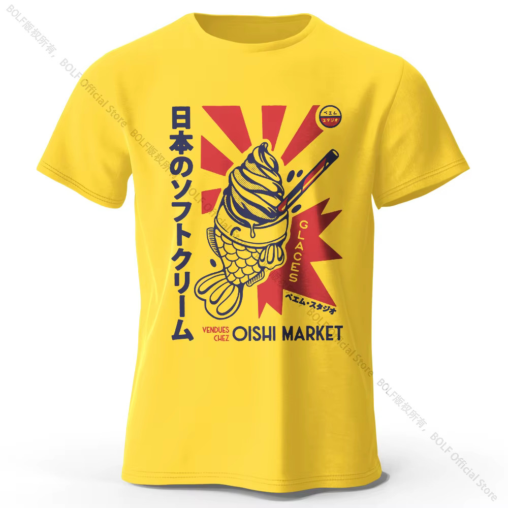 T-Shirt 100% coton imprimé Foodie japonais, T-Shirt à manches courtes à col rond doux et respirant,