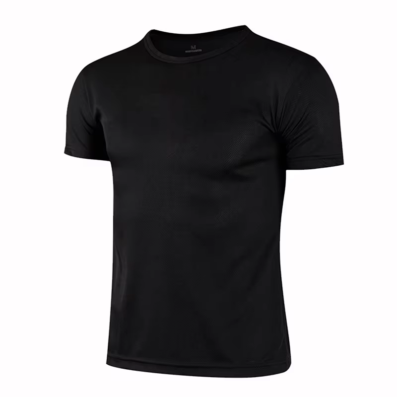 Séchage rapide col rond Sport T-shirt maillots de gymnastique Fitness chemise formateur course T-shi