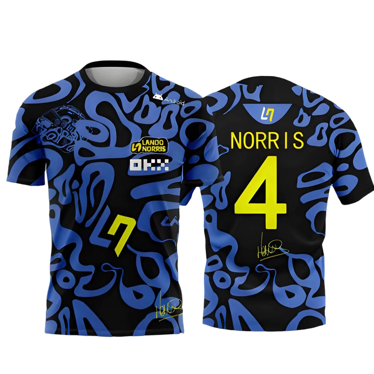 McLaren Racing Lando Norris Tee |   Vêtements de sport respirants édition 2025 NO.4 |   Haut à manch