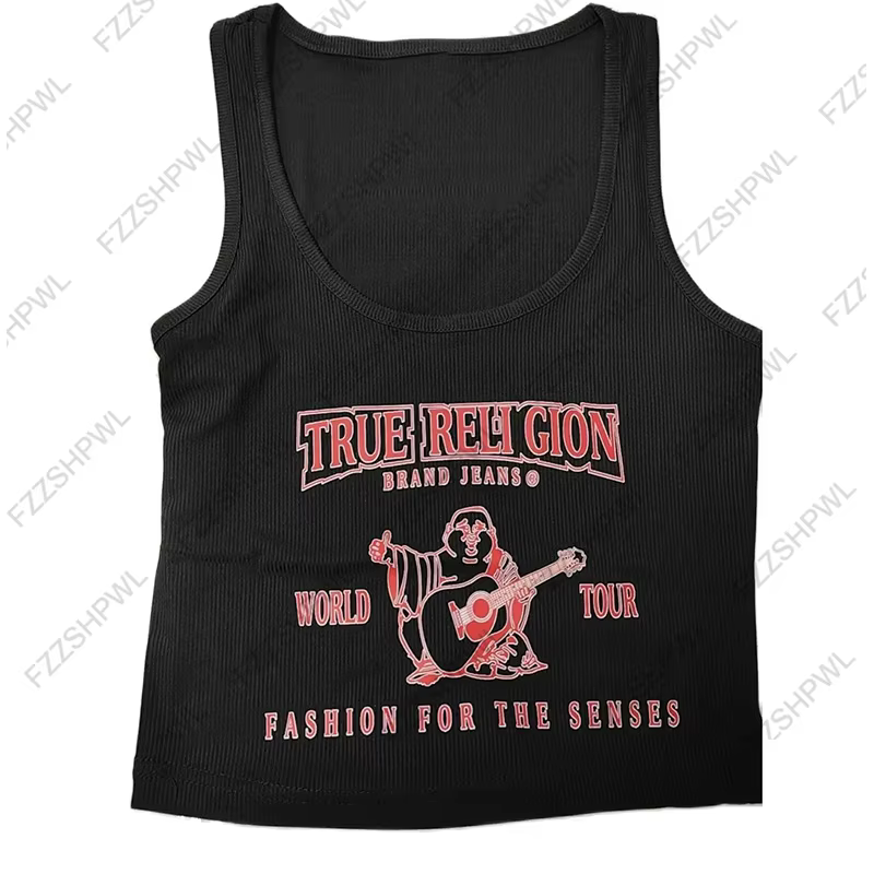 Y2k Débardeur Grunge Goth Hip Hop High street Vintage Haut Sans Manches Kawaii Unique Été Classique 