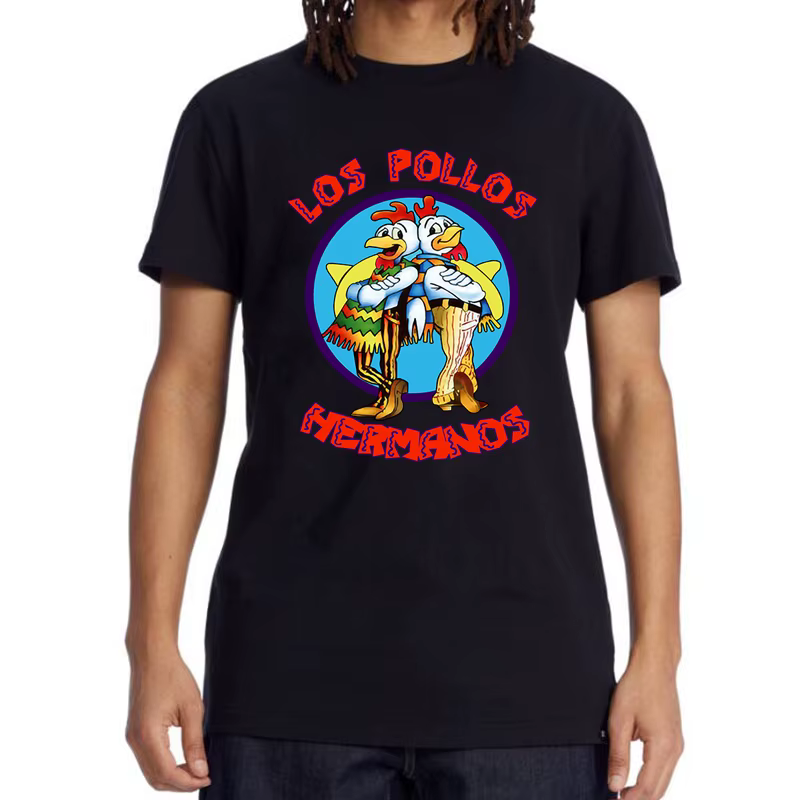 Été hommes de haute qualité LOS POLLOS Hermanos drôle imprimé T-Shirt décontracté coton respirant T-