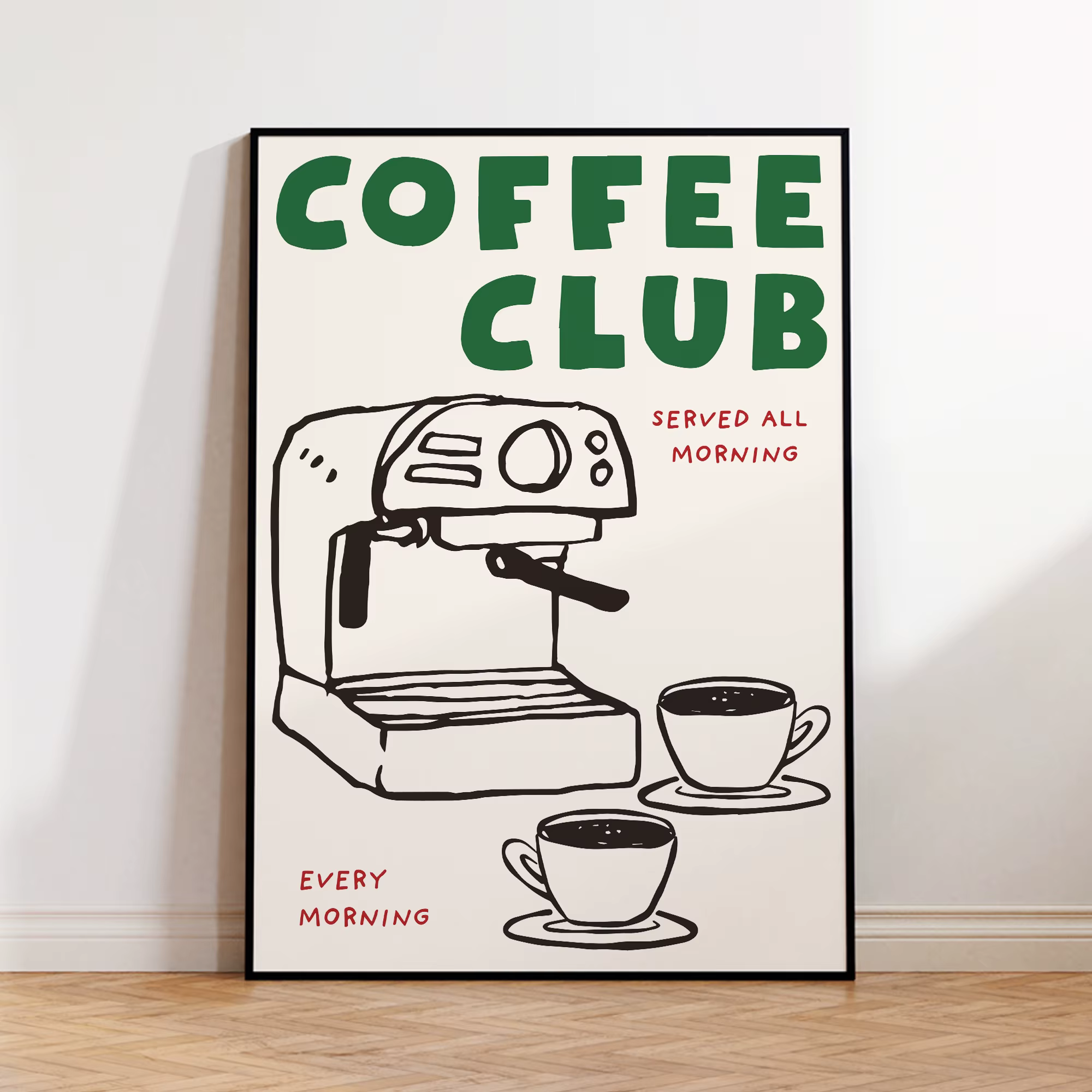 Affiche de cuisine Vintage pour Club de café, imprimés d'art mural pour amoureux du café, peinture s