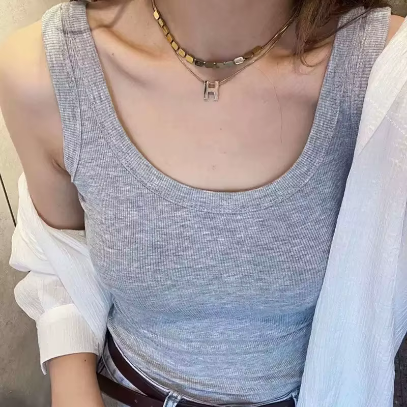 Débardeur Camisole Doux pour Femme – Tenue d'Été Moulante et Sexy – Haut Tricoté Sans Manches pour l