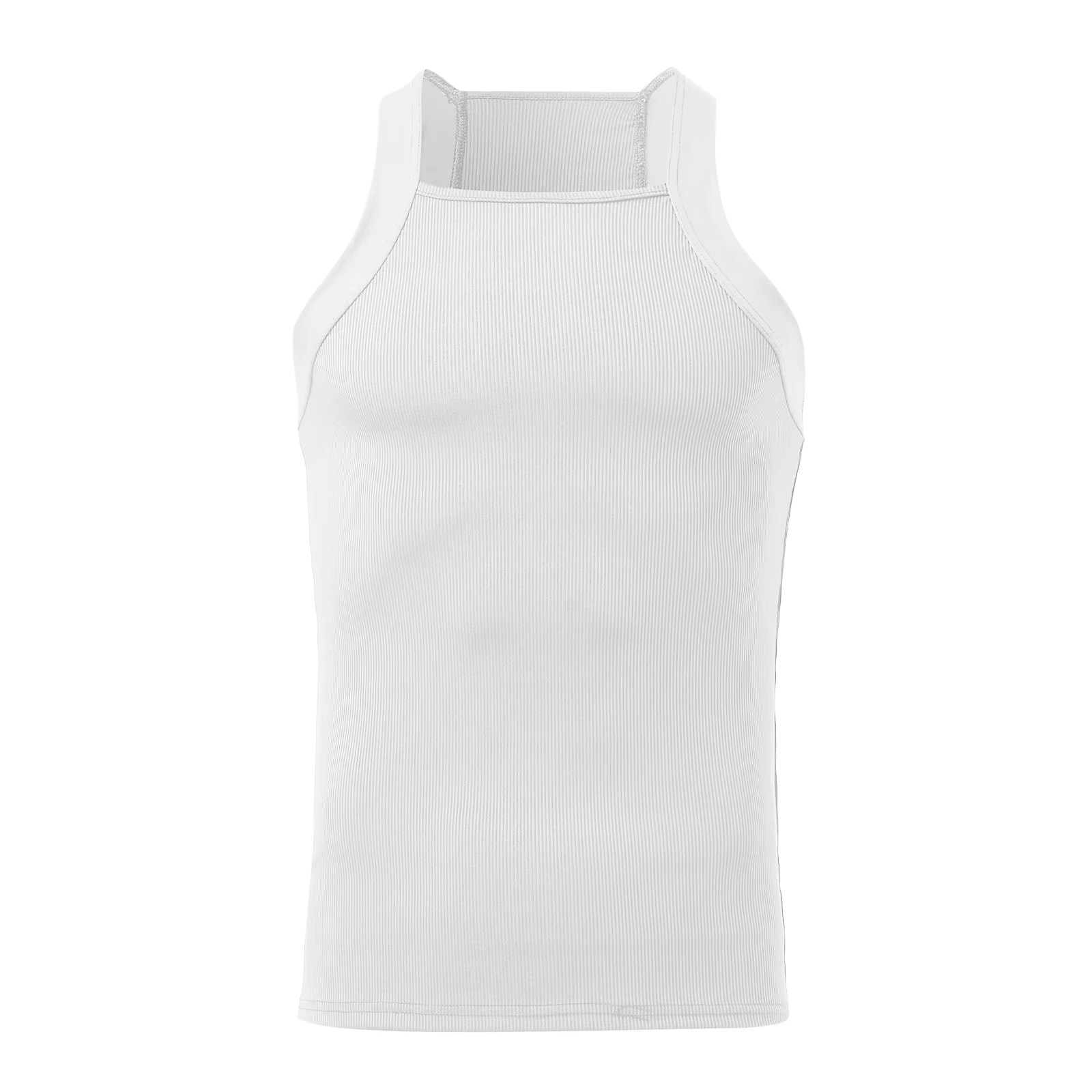 Débardeur de sport pour hommes, nouvelle mode, couleur unie, col rond, T-shirt sans manches, slim, S