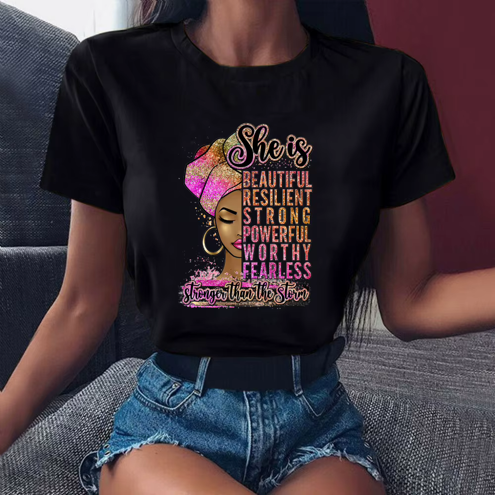 T-shirt magique Black Girl, I am Melanin Queen Graphic Tees, Afro American Tees, Black Veves Matter 