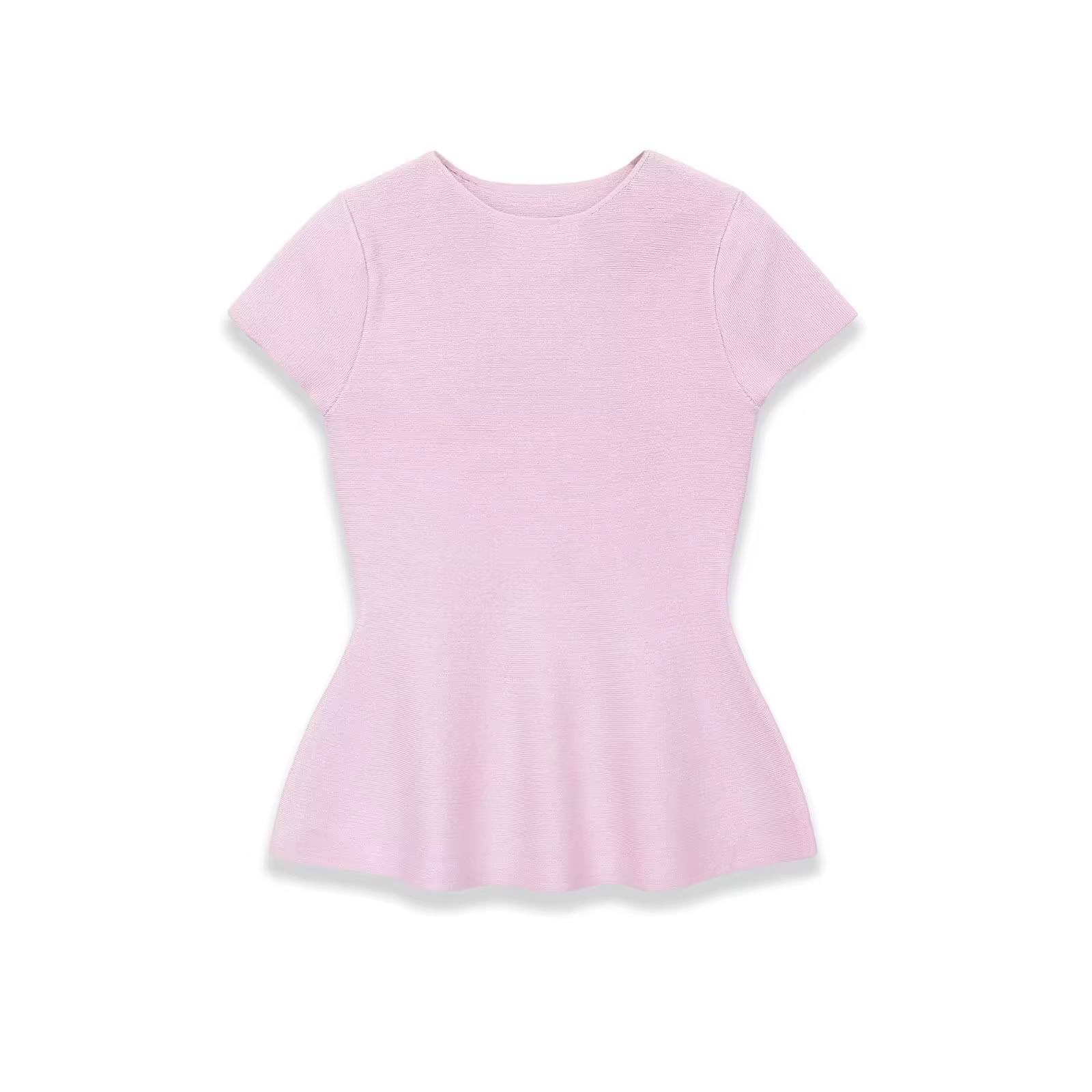 Pull-over tricoté élégant à manches courtes et col rond pour femme, coupe ajustée, décontracté, idéa