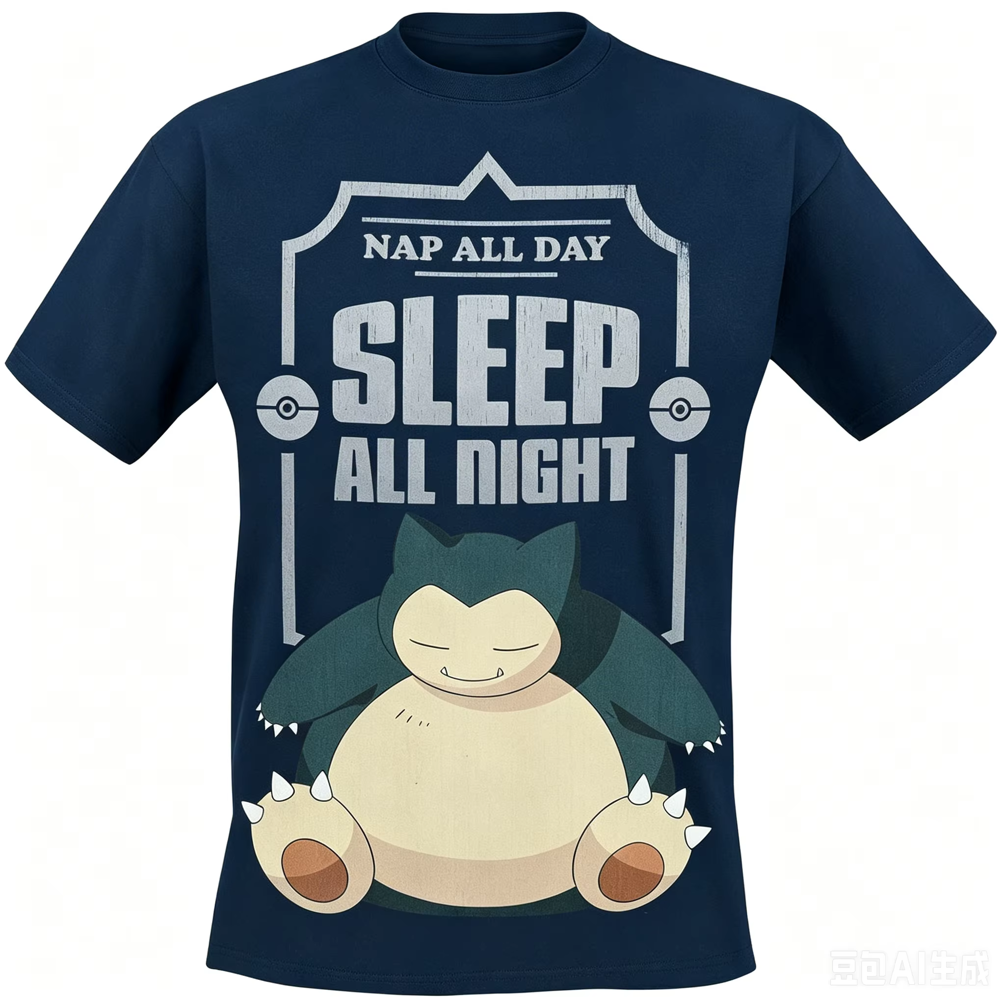 T-shirt Anime Pokémon Snorlax pour hommes et femmes, vêtements d'été 100 coton, hauts surdimensionné