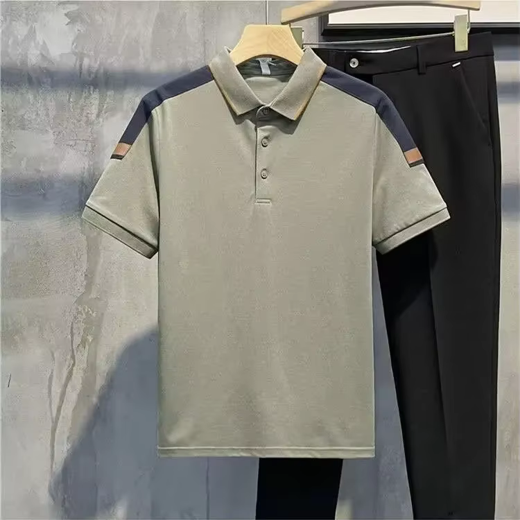 Polo d'été à manches courtes pour hommes, coupe ample, décontracté, mode Business, polyvalent, tenda