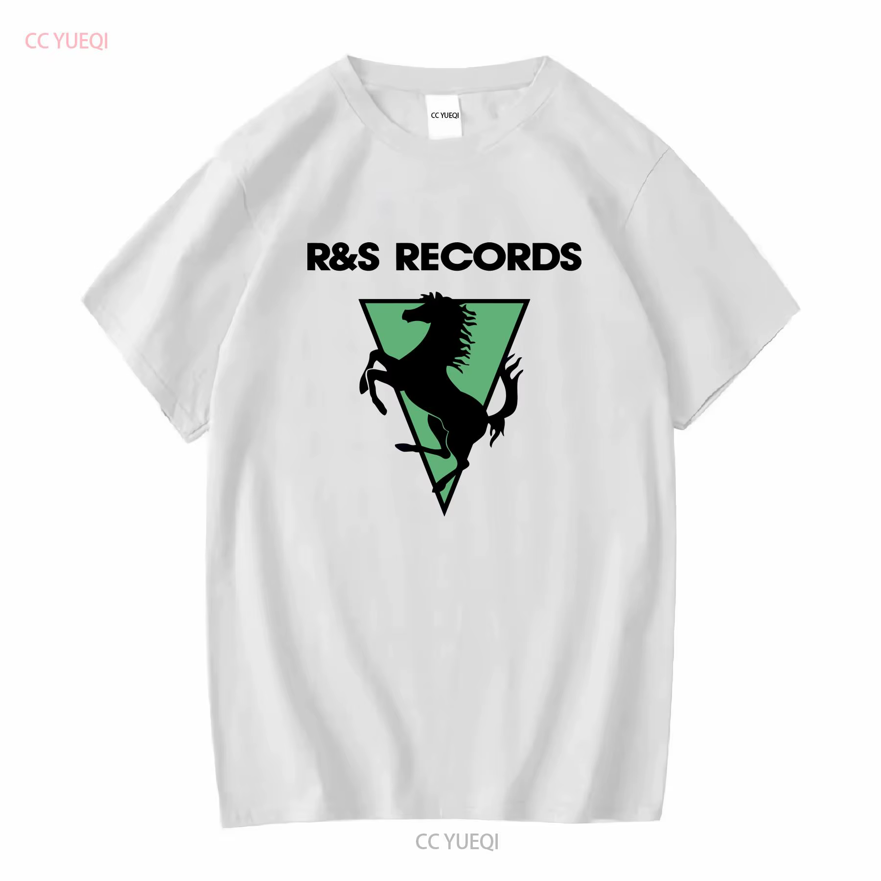 R S Records t-shirt Vintage maison musique manches longues ou courtes vintage lavé élégant respirant