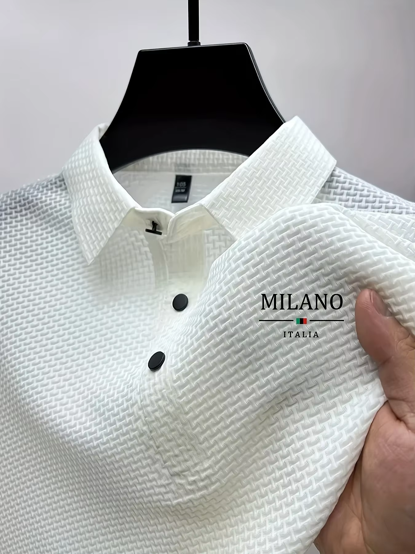 Polo élégant pour homme, pour un style décontracté, avec col, fermeture à boutons, couleur unie, sty