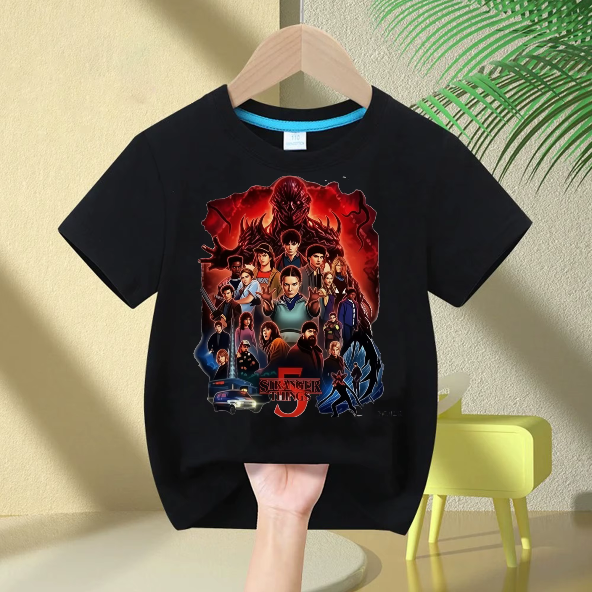 T-shirt Will Byers avec imprimé Stranger Demogorgon pour garçons et filles, t-shirt classique à manc