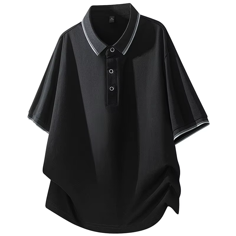 Polo pour homme, nouvelle collection été, col à revers, manches courtes, couleur unie, style décontr