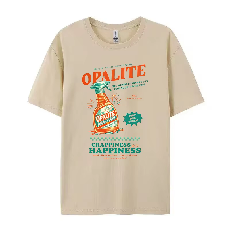 T-shirts graphiques Opalite Spray Bottle pour femmes, style rétro, t-shirts amusants, esthétique vin