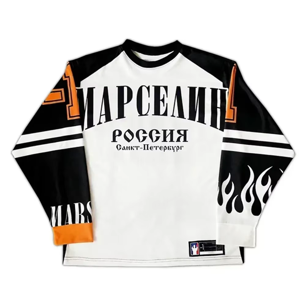 T-shirt à manches longues pour hommes et femmes, maillot de baseball décontracté, haut rétro, vêteme