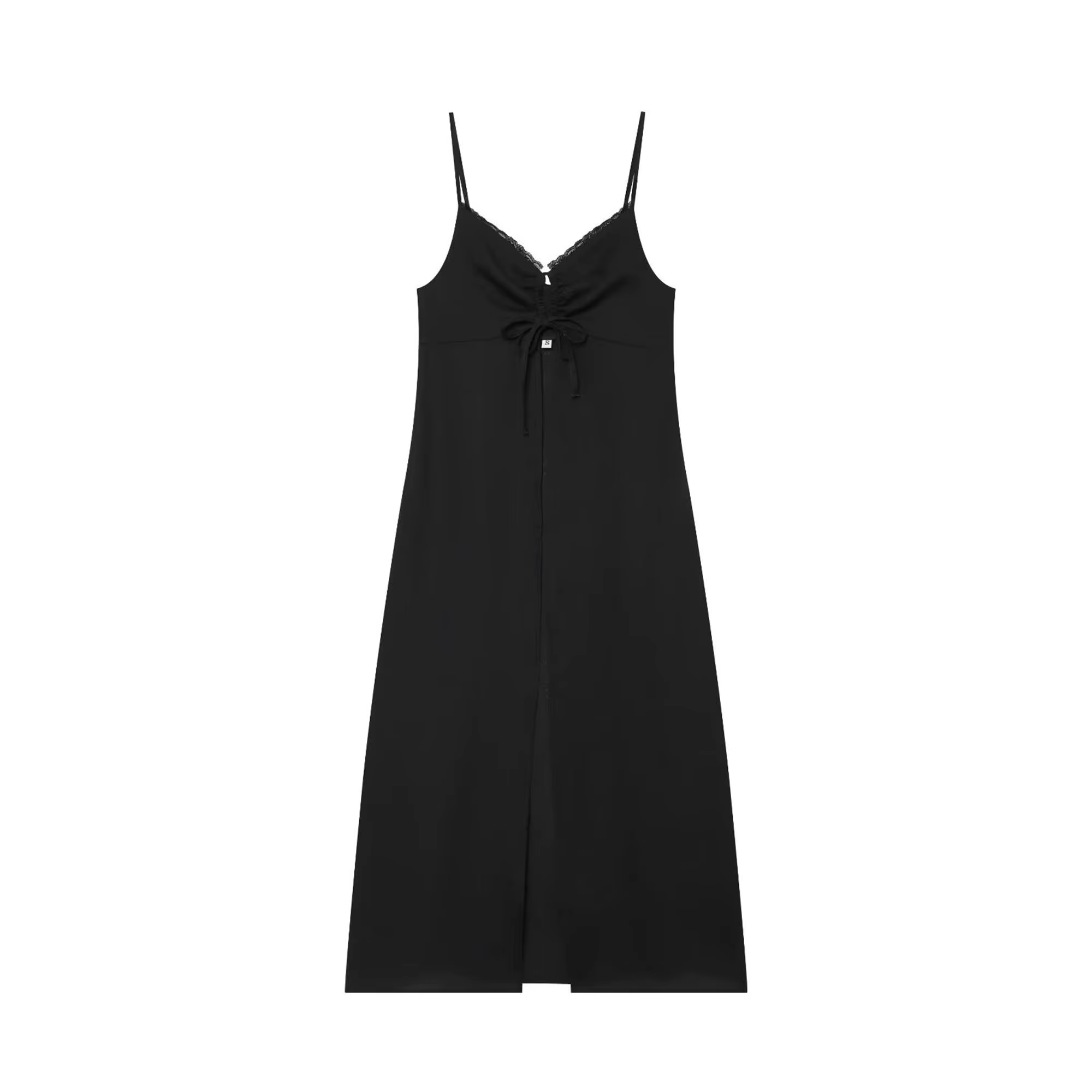 TFMLN Haut décontracté à longues bretelles pour femme, chic, uni, à lacets, sans manches, à fines br