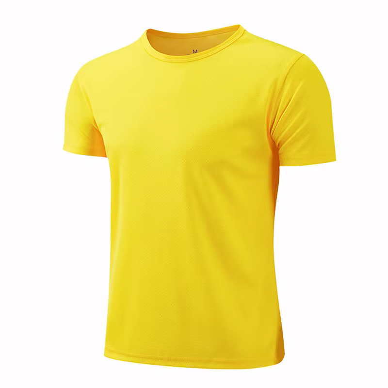 Séchage rapide col rond Sport T-shirt maillots de gymnastique Fitness chemise formateur course T-shi