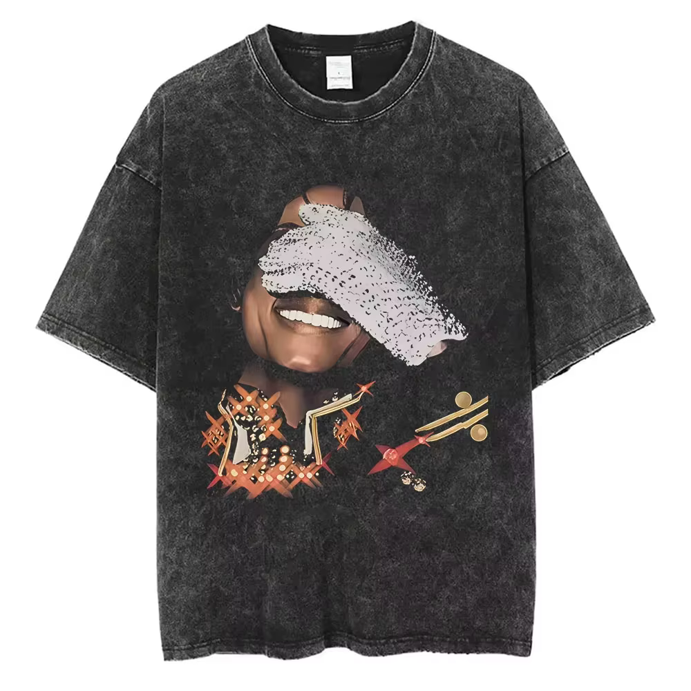 T-shirts vintage délavés Michael Jackson le roi de la pop pour hommes et femmes, t-shirt décontracté