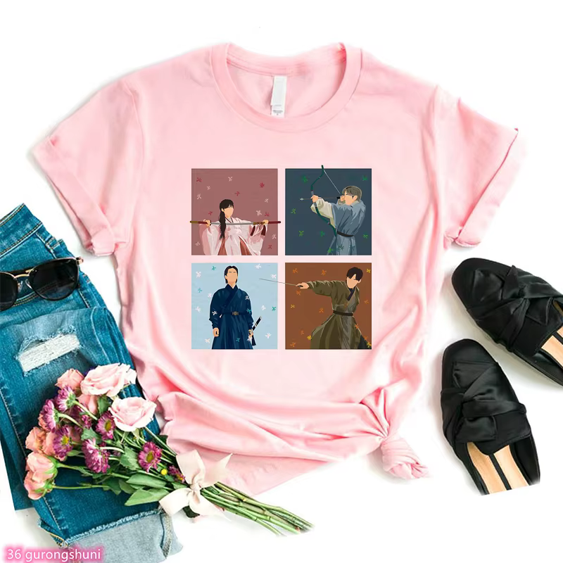 T-shirt Femme alchimie des âmes imprimé graphique Camiseta Mujer t-shirt été coréen vêtements femmes