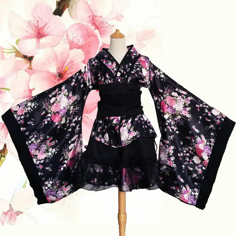 Kimono sexy, robe de demoiselle d'honneur japonaise, robe de fête pour femmes, costume de danse, cos