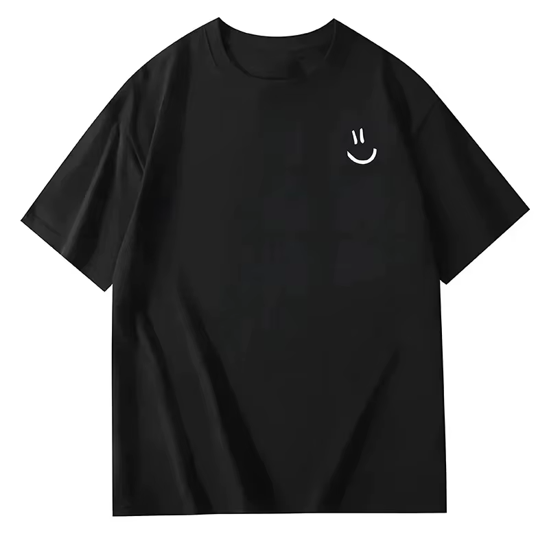 T-shirt pour homme : polyvalent, tendance et minimaliste — 100 % coton pur, imprimé, coupe ample, ha
