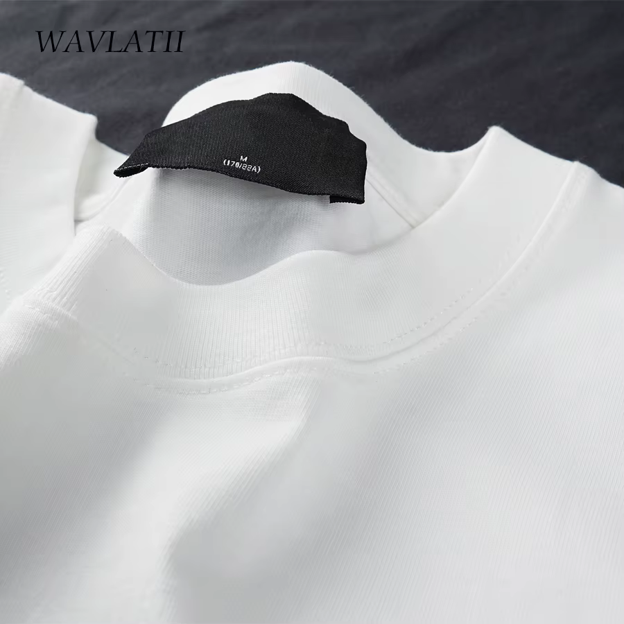 WAVLATII surdimensionné été t-shirts pour femmes hommes marron décontracté femme coréen Streetwear t