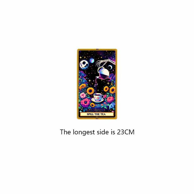 Autocollant de cartes de tarot de transfert DTF pour vêtements, patch thermocollant sur t-shirts, au