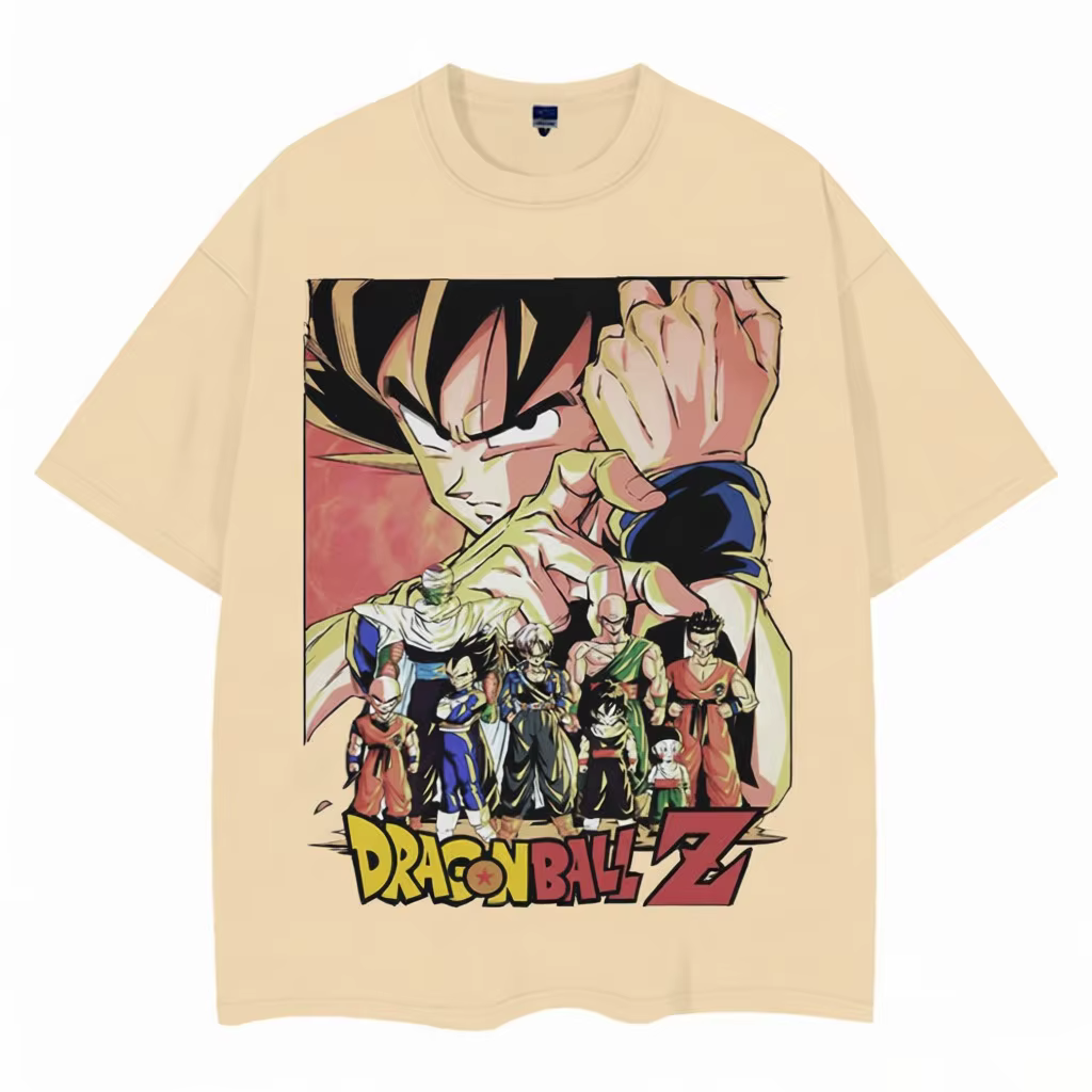 T-shirt Dragon Ball pour hommes, en pur coton, décontracté, col rond, manches courtes, vêtements d'é