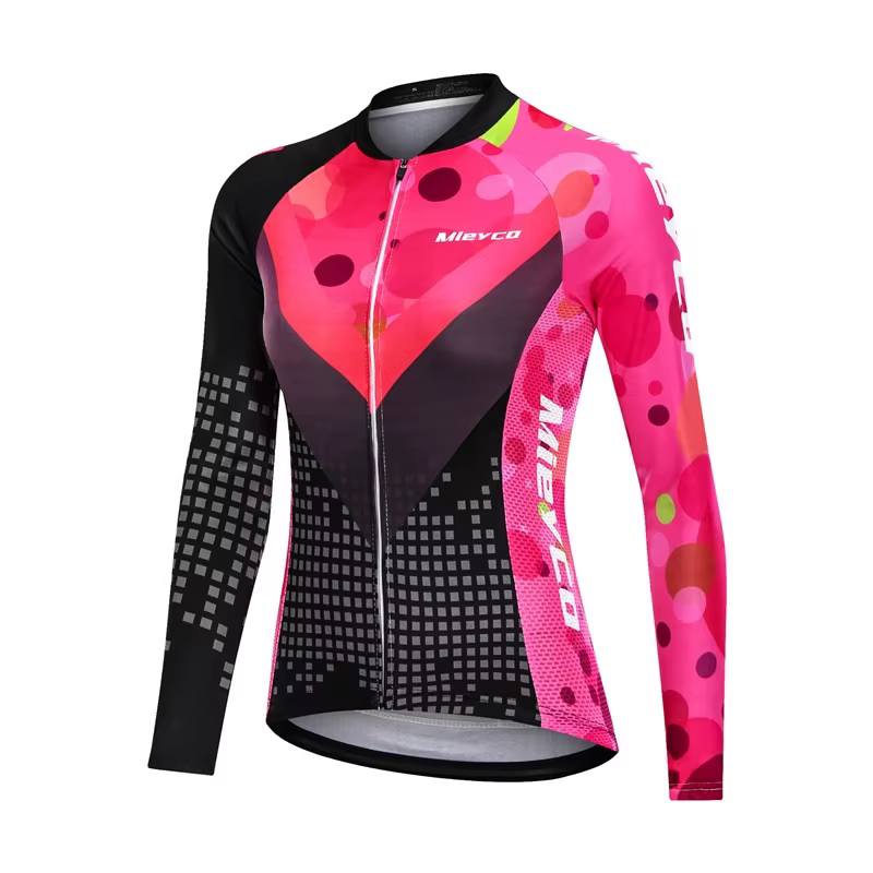 Maillot de cyclisme pour femmes, manches longues, vêtements de vélo de route, chemise d'équitation, 