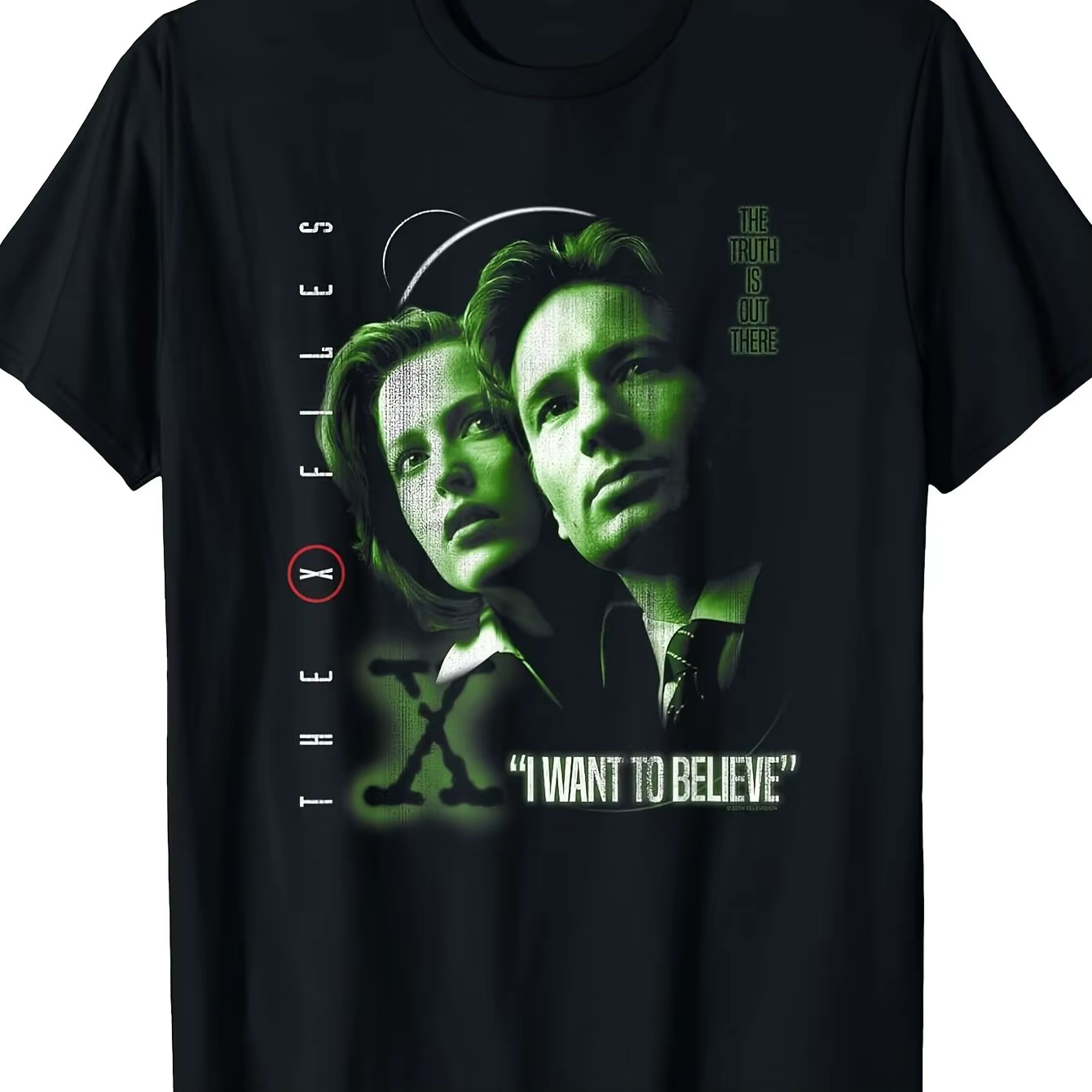 T-shirt imprimé « I Want To Believe "X-Files ", nouveau style d'été, mode décontractée, adapté aux h