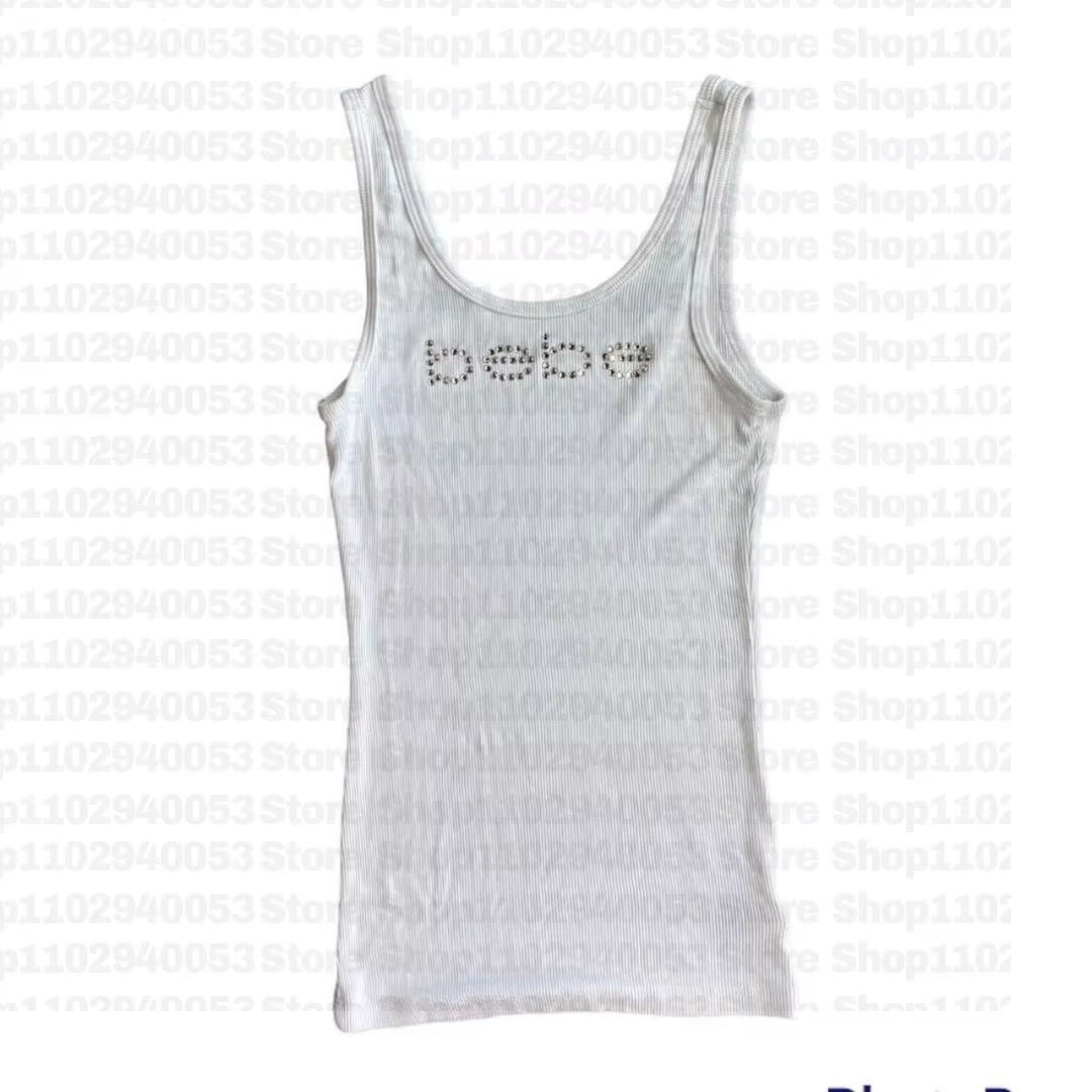 Débardeur Vintage sans manches avec lettres imprimées, haut court de personnalité, Slim, Streetwear,