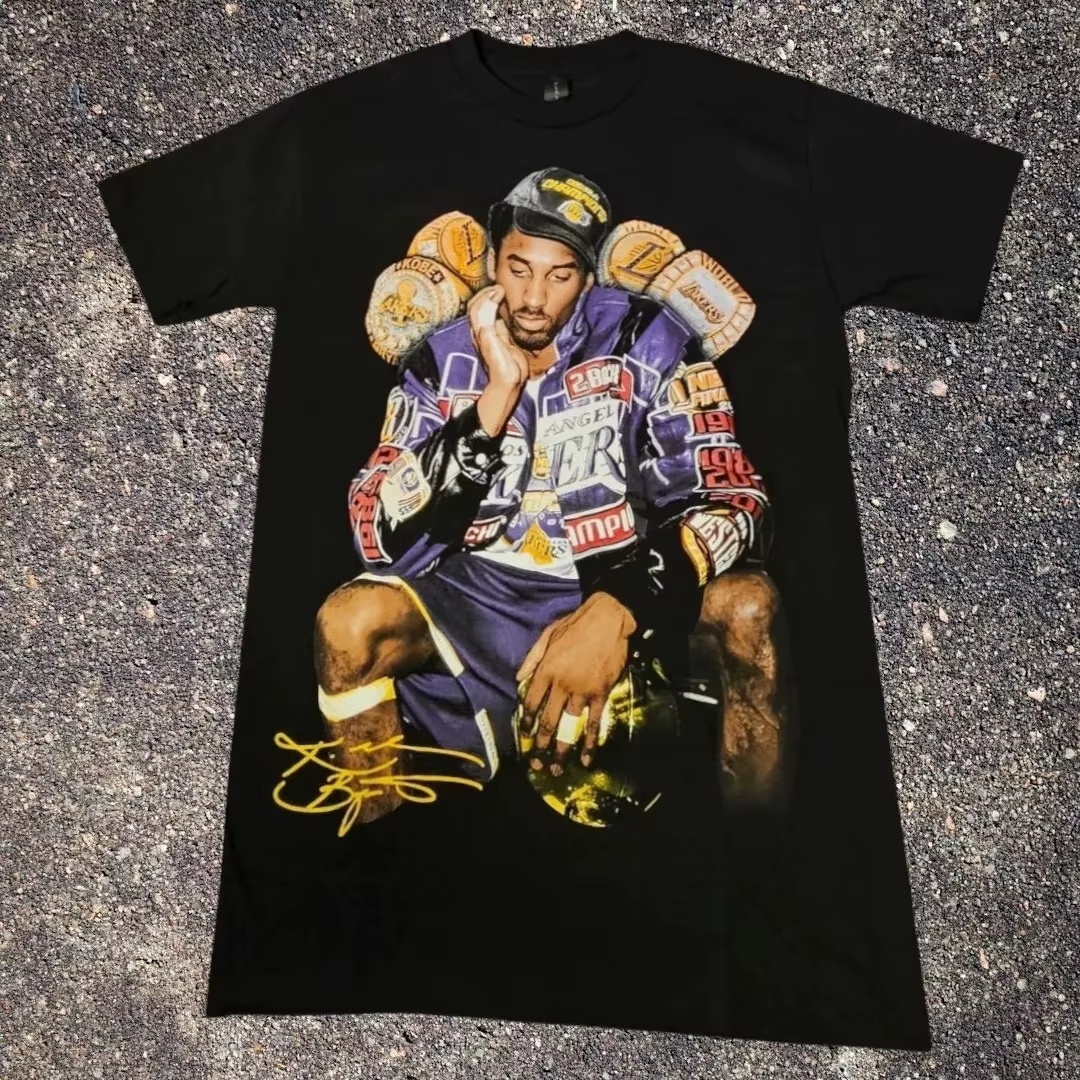 Kobe Bryant championnat anneau basket-ball graphique T-Shirt hommes femmes T-Shirt été Vintage mode 