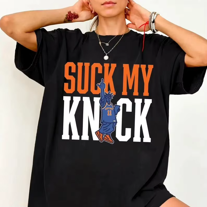 T-shirt unisexe Suck My Knick Creativity Jersey 2026 Nouveau 100% coton T-shirt Knicks tendance Stre