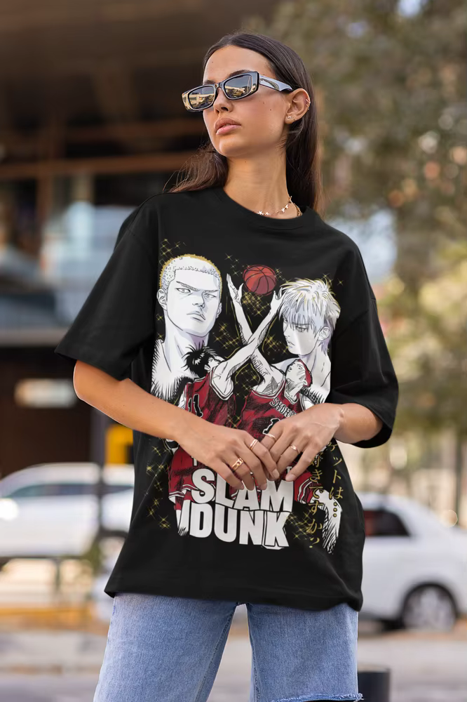 T-shirt Slam Dunk Art Team, Basketball, Anime dehors, Manga Shirt, Toutes tailles