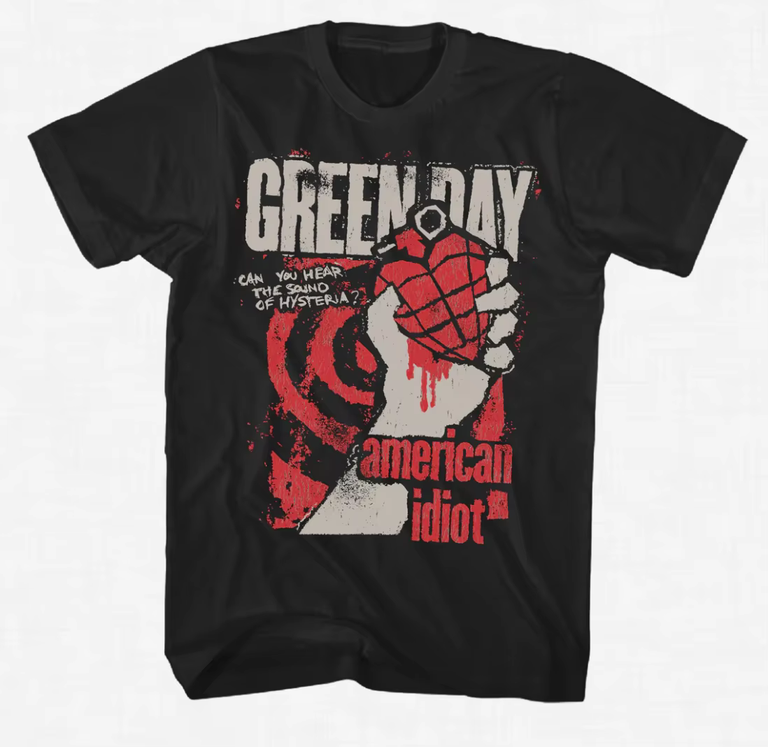 T-Shirt Green Day American Idiot Band, 100% coton, avec image graphique, pour hommes et femmes, Stre