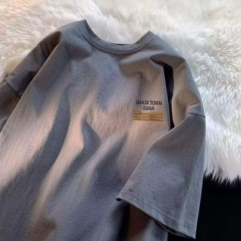 M-8XL Hommes Surdimensionné T-shirt Décontracté Lâche style américain simple lettre notes Impression